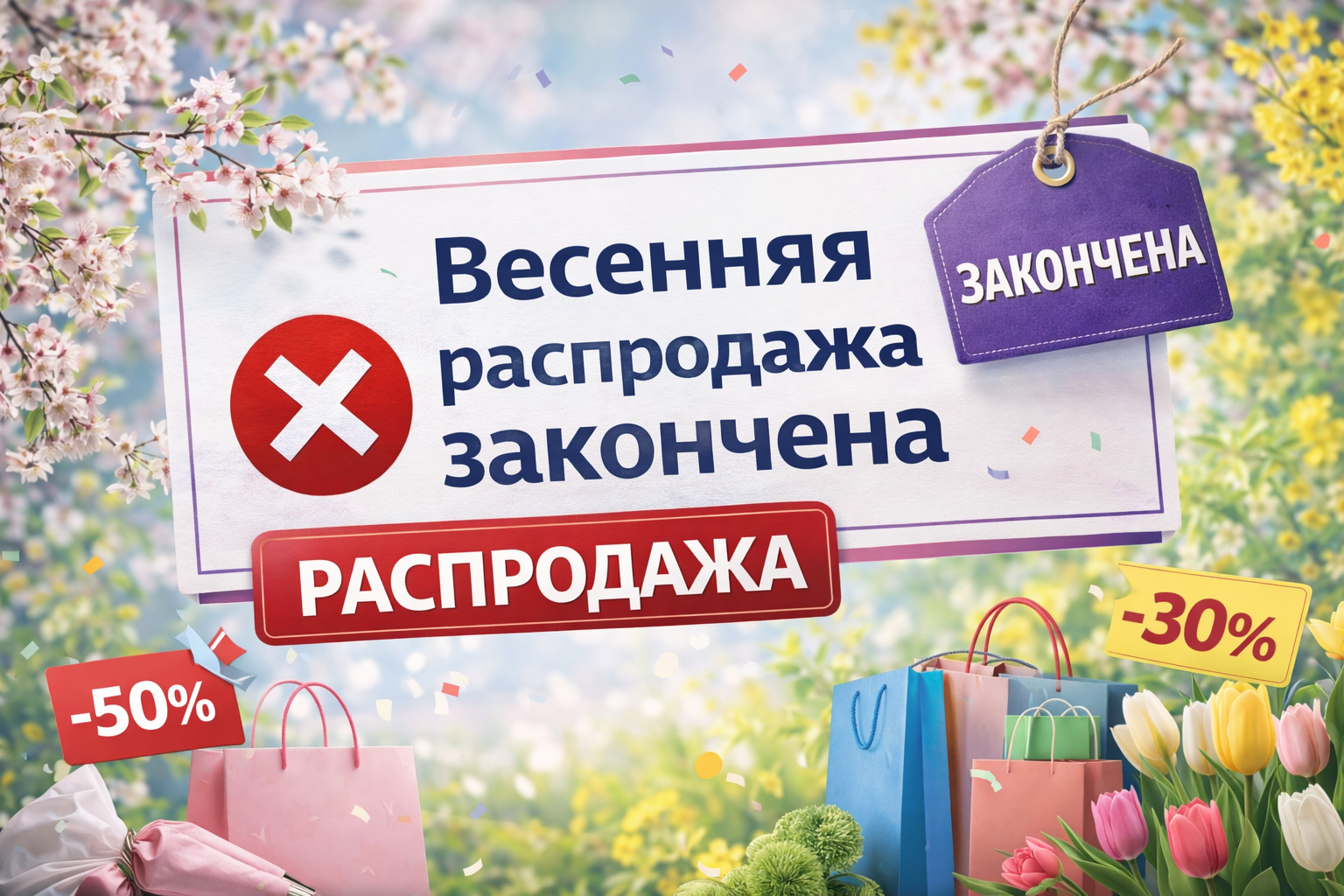 Весенняя распродажа окончена
