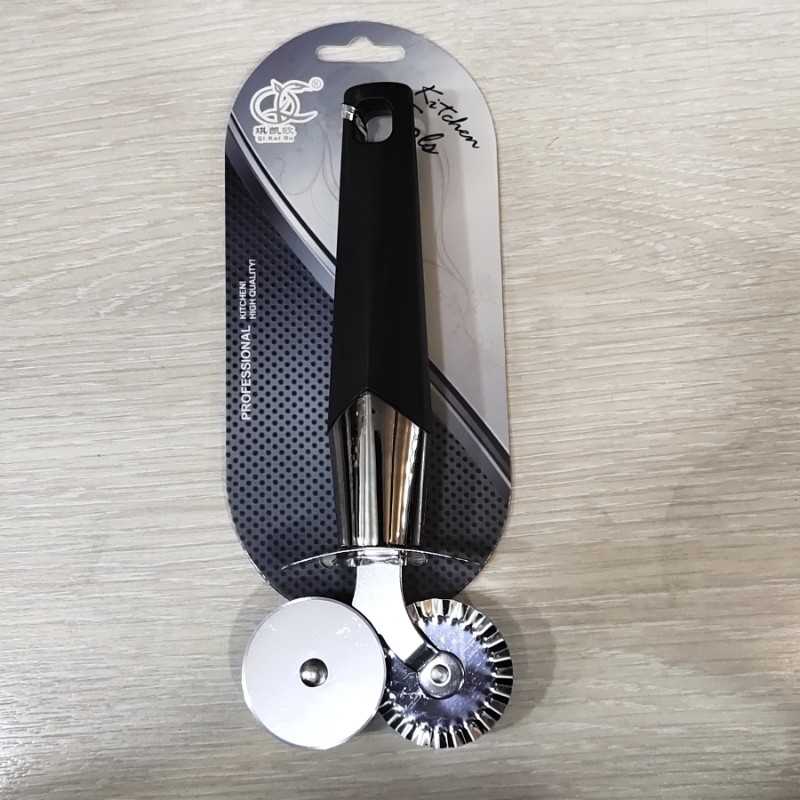 Нож 2в1 с пластиковой ручкой для фигурной нарезки теста - HM-37