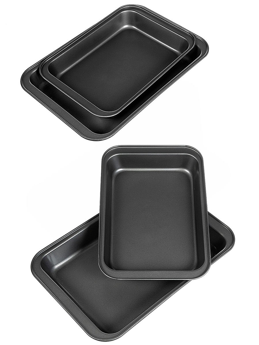 Противень для выпечки прямоугольная с антипригарное покрытие 42*28*5 см большая (50 шт)