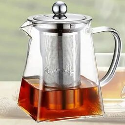 Чайник  стеклянный заварочный  с металлической крышкой, 550мл. - AH-550N (36шт)