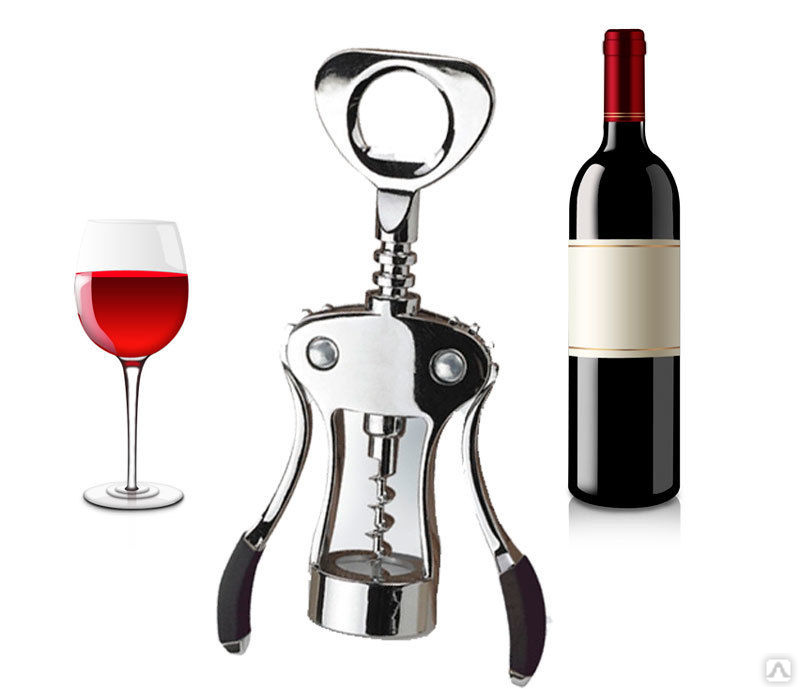 Штопор Happy kitchen из нержавеющей стали универсальный AH-8806 (144шт)