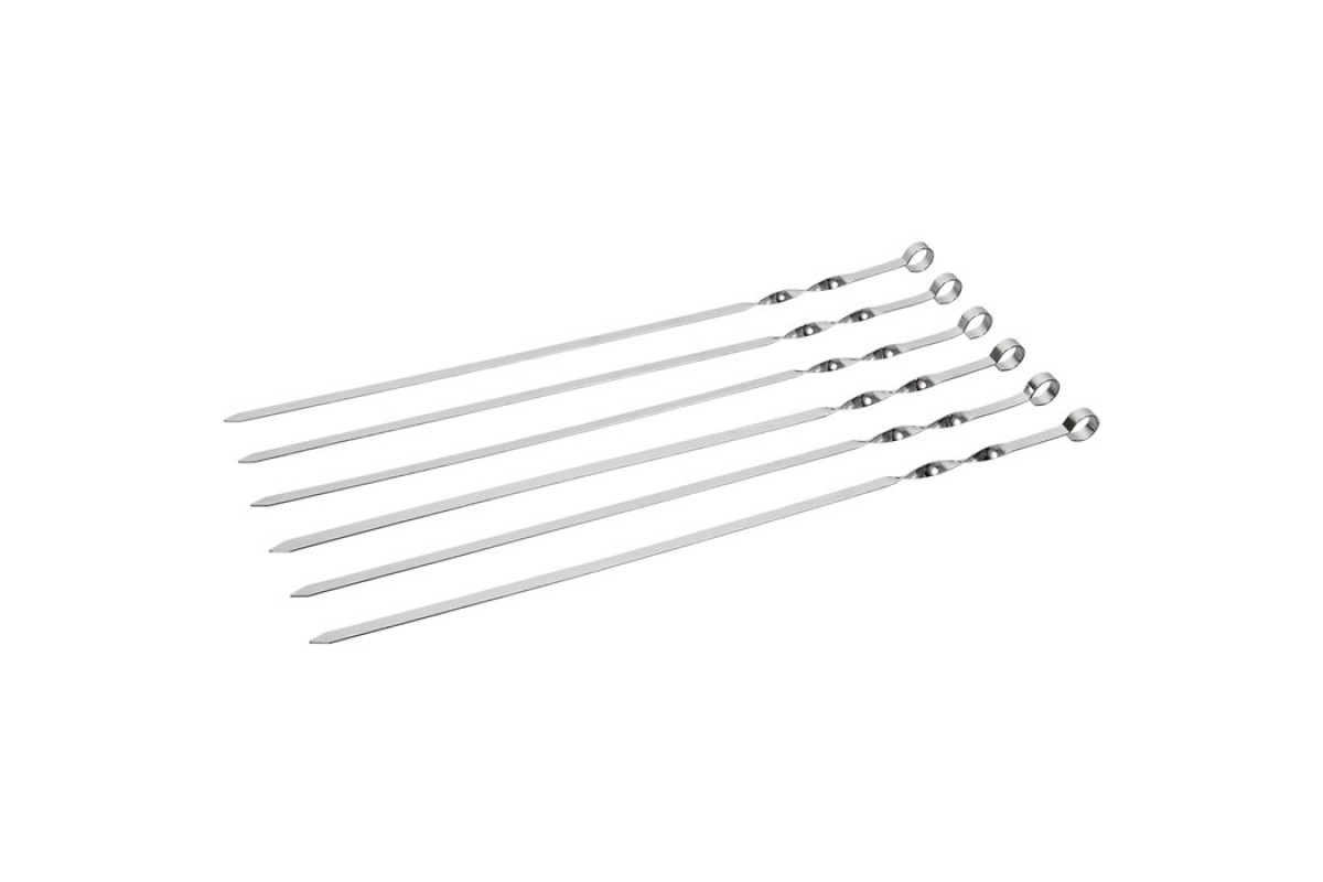 Набор шампуров для грибы на прозрачном пакете (6 шт) 59 см.1мм (кор100уп)