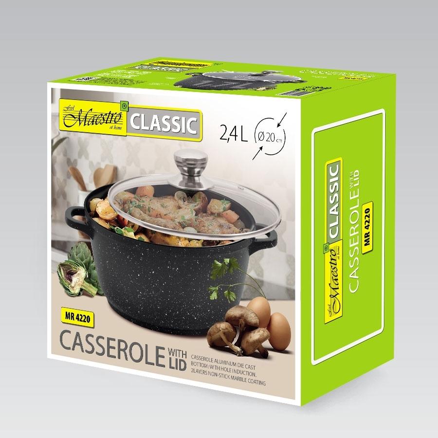 MR-4220 Кастрюля Maestro (Cast),ст.крыш./2,4 л