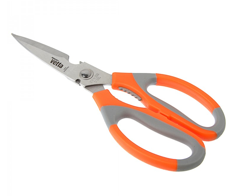 Ножницы VETTA кухонные с орехоколом и открывалкой 21см. - 884-213 (240шт)
