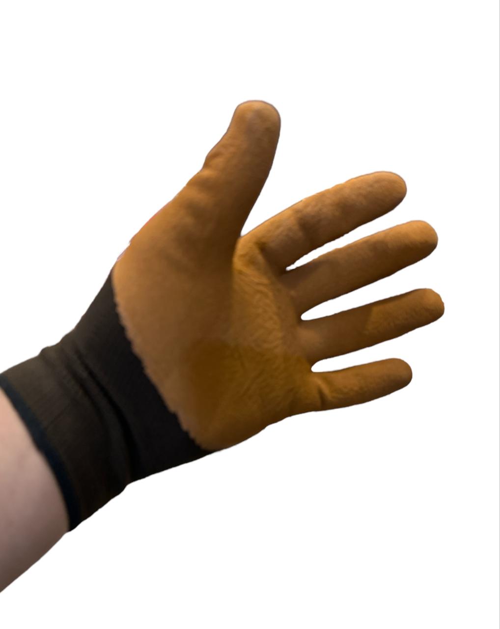 Перчатки нейлон со вспененным латексом двойной облив AH-500(720шт)