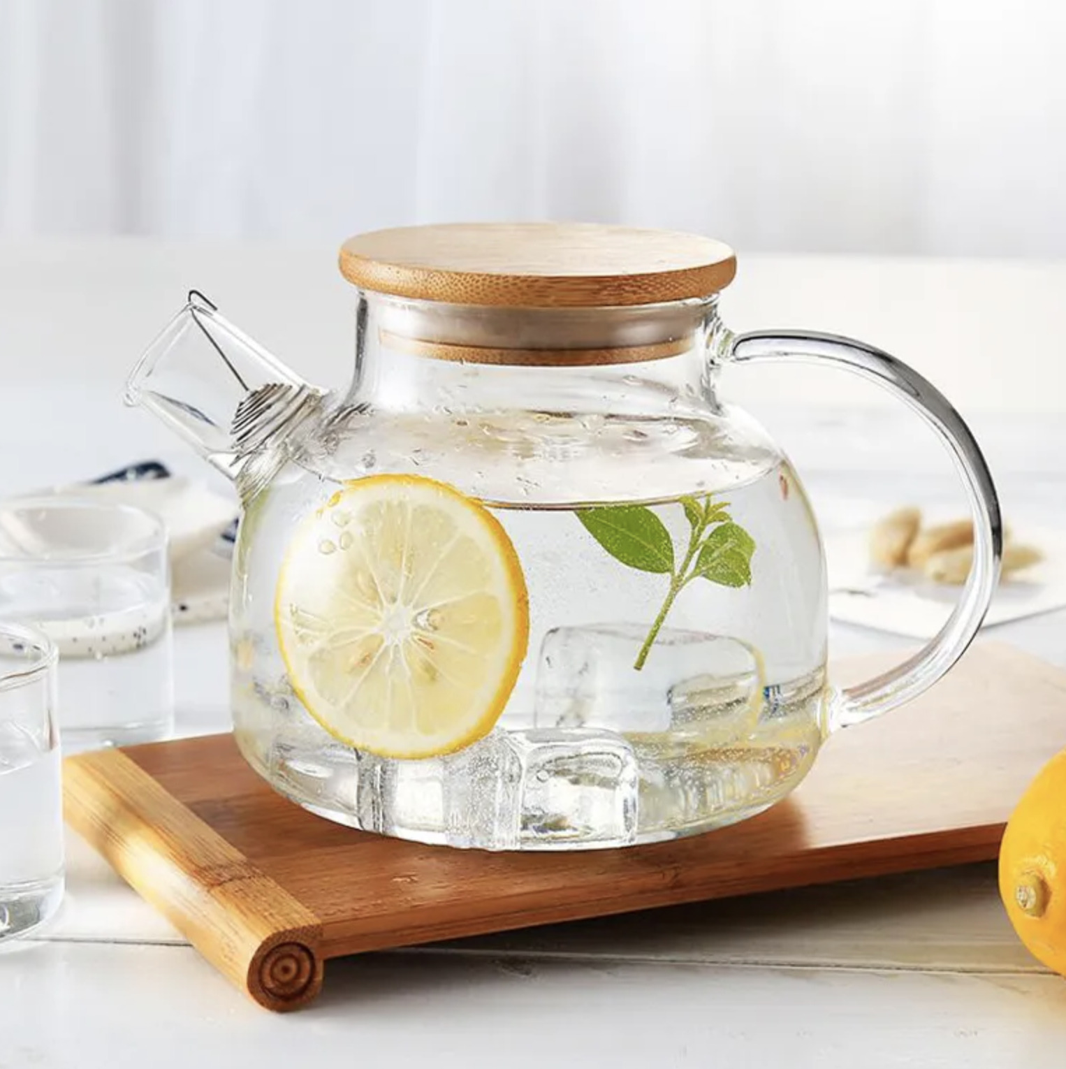 Чайник с бамбуковой крышкой 1000мл AH-426(48шт)