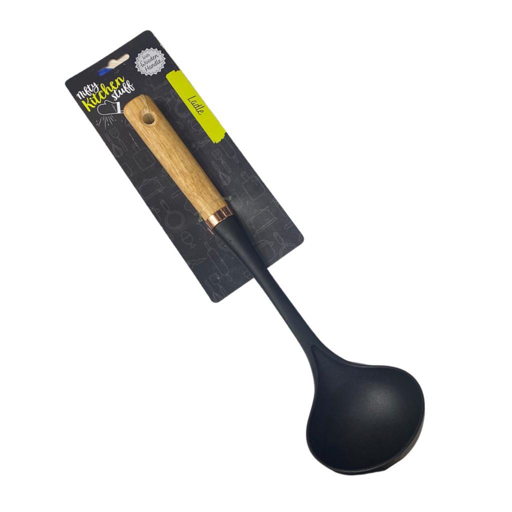 Половник нейлоновый с деревянной ручкой 23см. - 2002