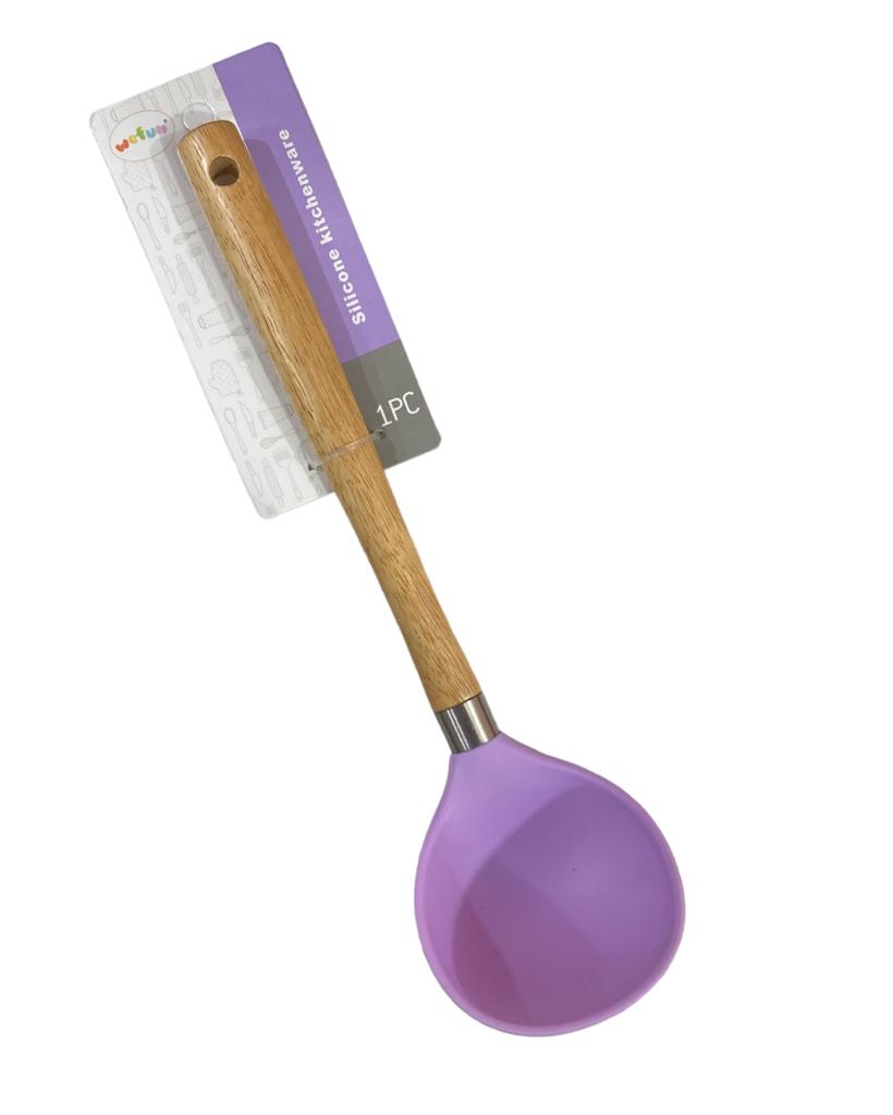 Половник силиконовая с деревянной ручкой 32см AH-RX-1801(144шт)