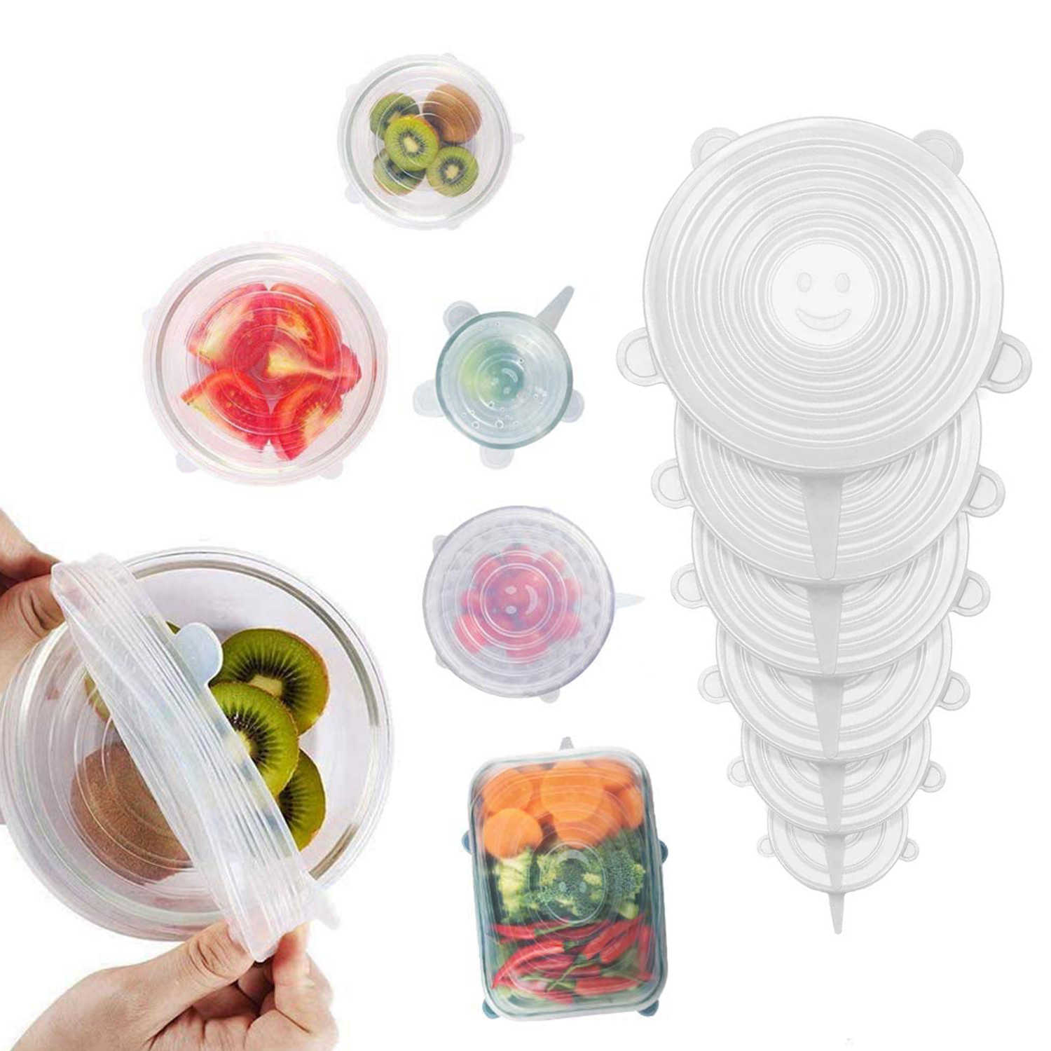 Набор крышки силиконовые 6шт AH-ZU303(144шт)