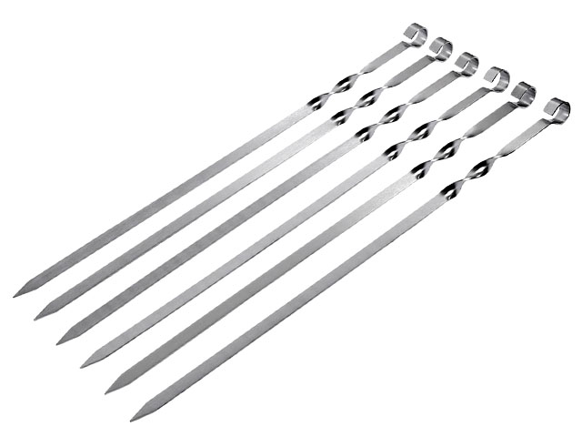 Набор шампуров на прозрачном пакете (6 шт) 59см.1,5мм (кор100уп)