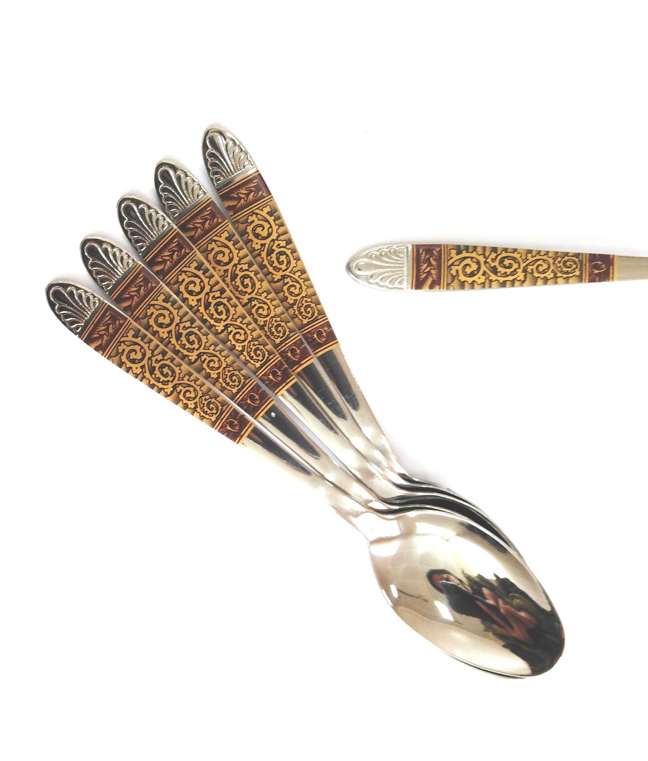 Чайная ложка, рисунок красный коврик AH4-71 (100шт)