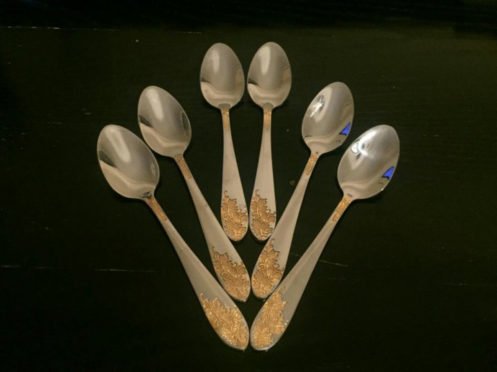 Чайная ложка 2-й сорт с узорами (100шт)