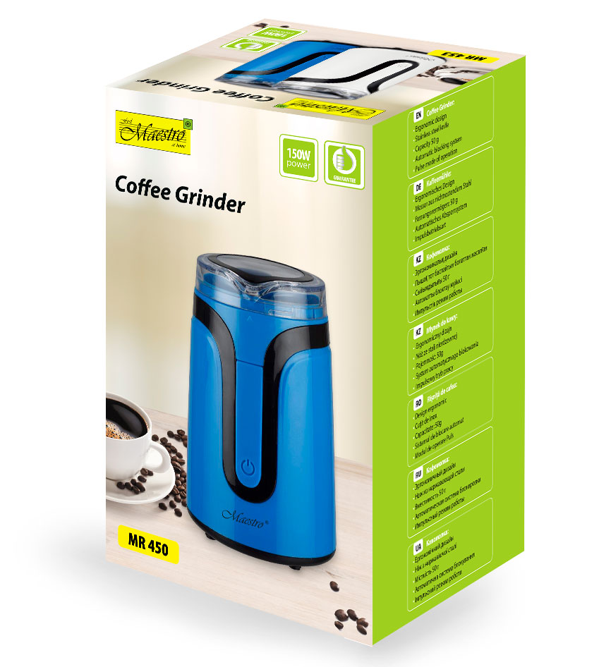 MR-450-BLUE Кофемолка Maestro