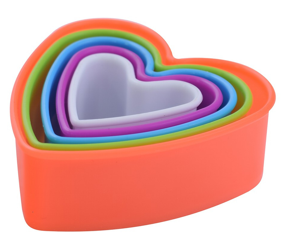 Набор кулинарных форм СЕРДЦЕ (5 штук)   L5~9см. - MS8-87