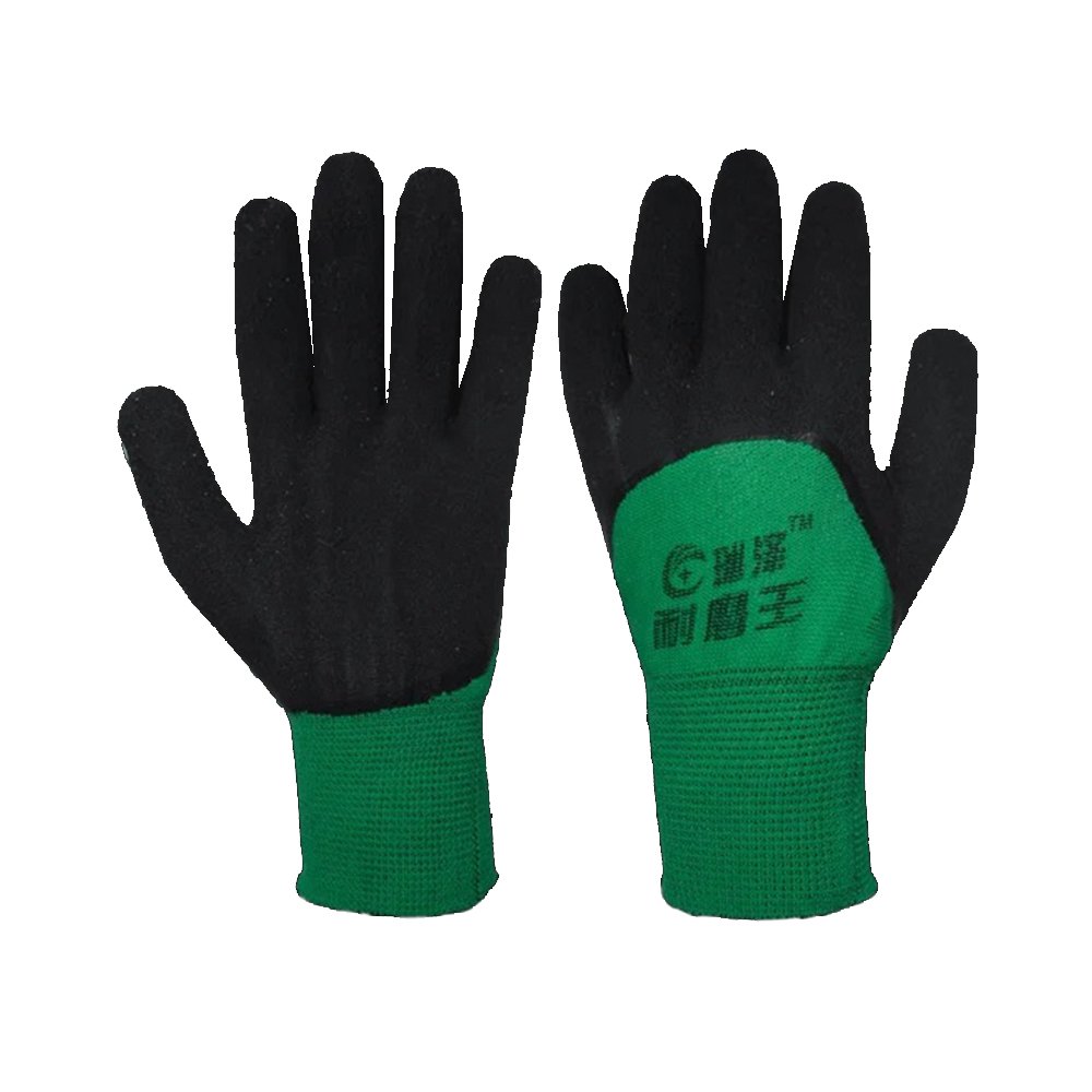 Перчатка зеленая с обливом AH-507(720шт)