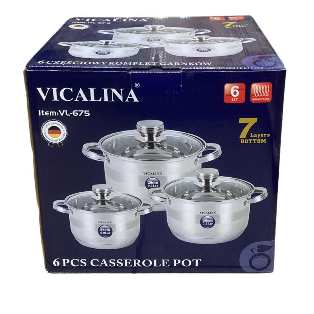 Набор кастрюль VICALINA из нержавеющей стали  - VL-675 (4шт)