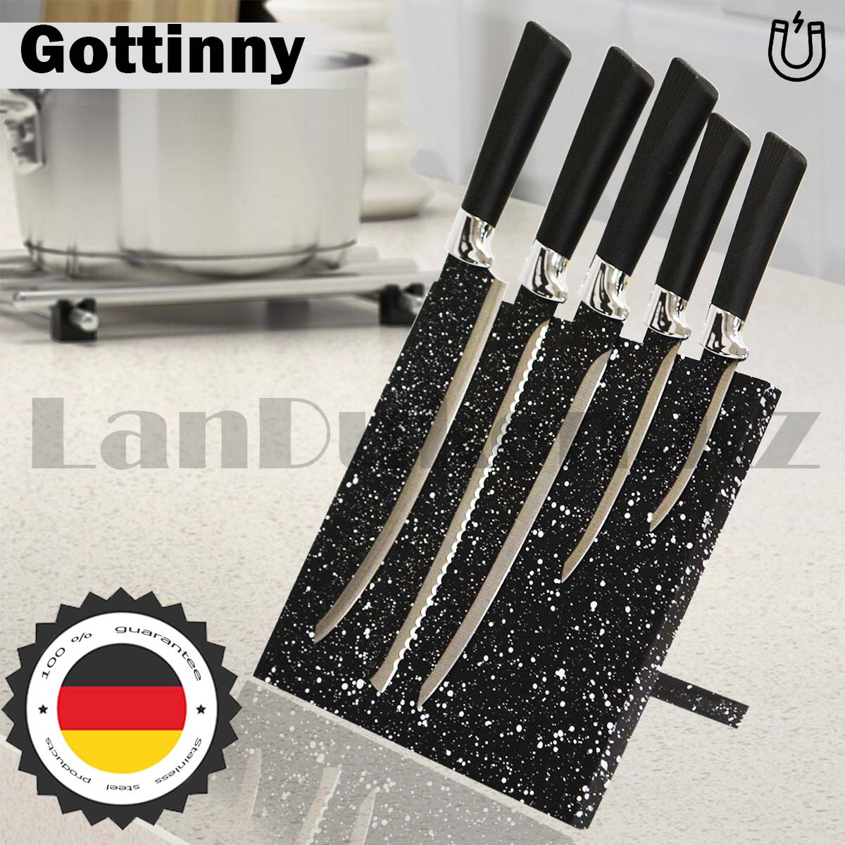 Набор ножей на магнитном подставке YONGBERG AH-ZB-007 (16шт)